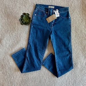 NWT Madewell Slim Straight Jeans: Navy Dot Edition